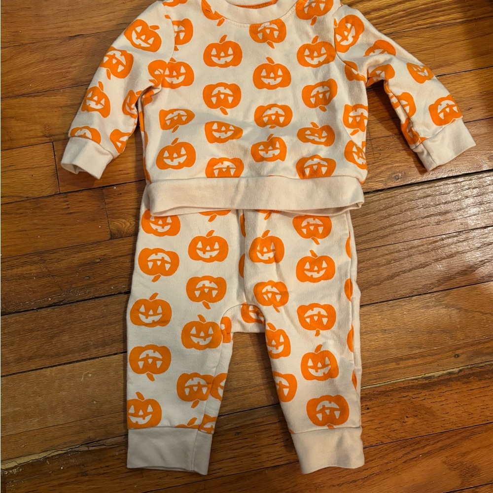 Cat & Jack Pumpkin Baby Outfit
